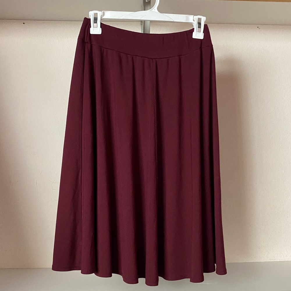 Maroon/purple midi skirt